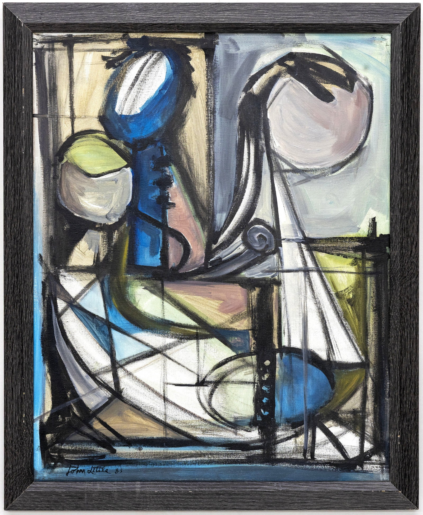 John Little, Abstract Composition, Acrylic on Canvas Painting (1 of 3)