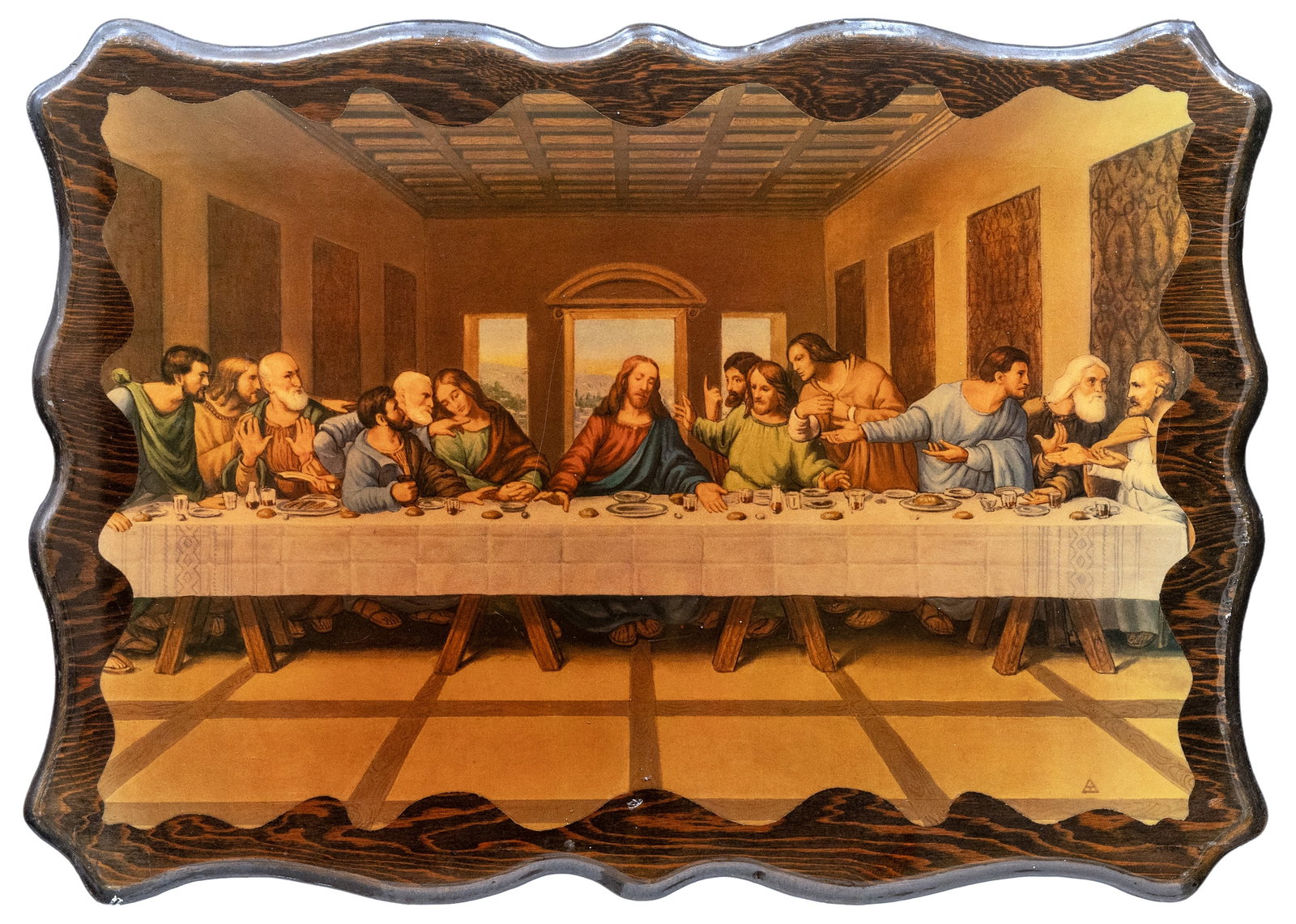 Vintage The Last Supper Wall Plaque After Leonardo da Vinci, 1960s (1 of 4)