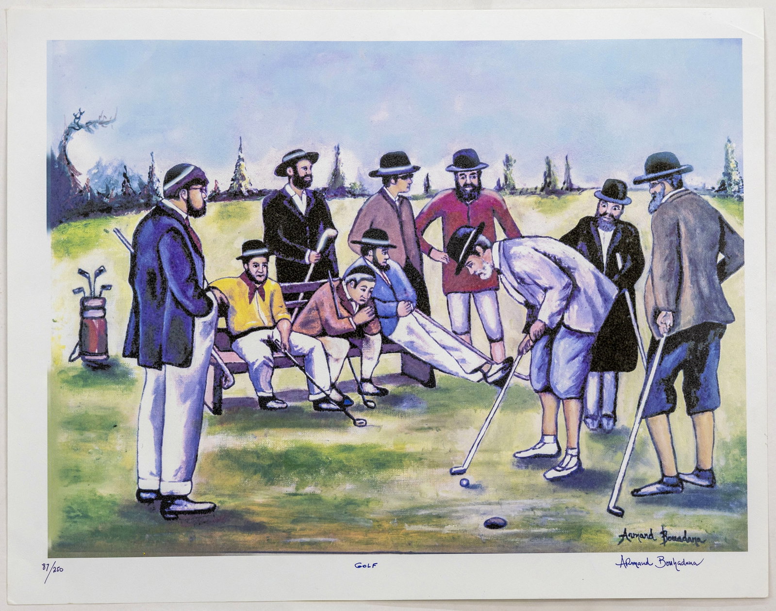 Armand Bouhadana (French/Moroccan, b. 1946), Golf, Judaica Ltd. 87/250, Lithograph (1 of 5)