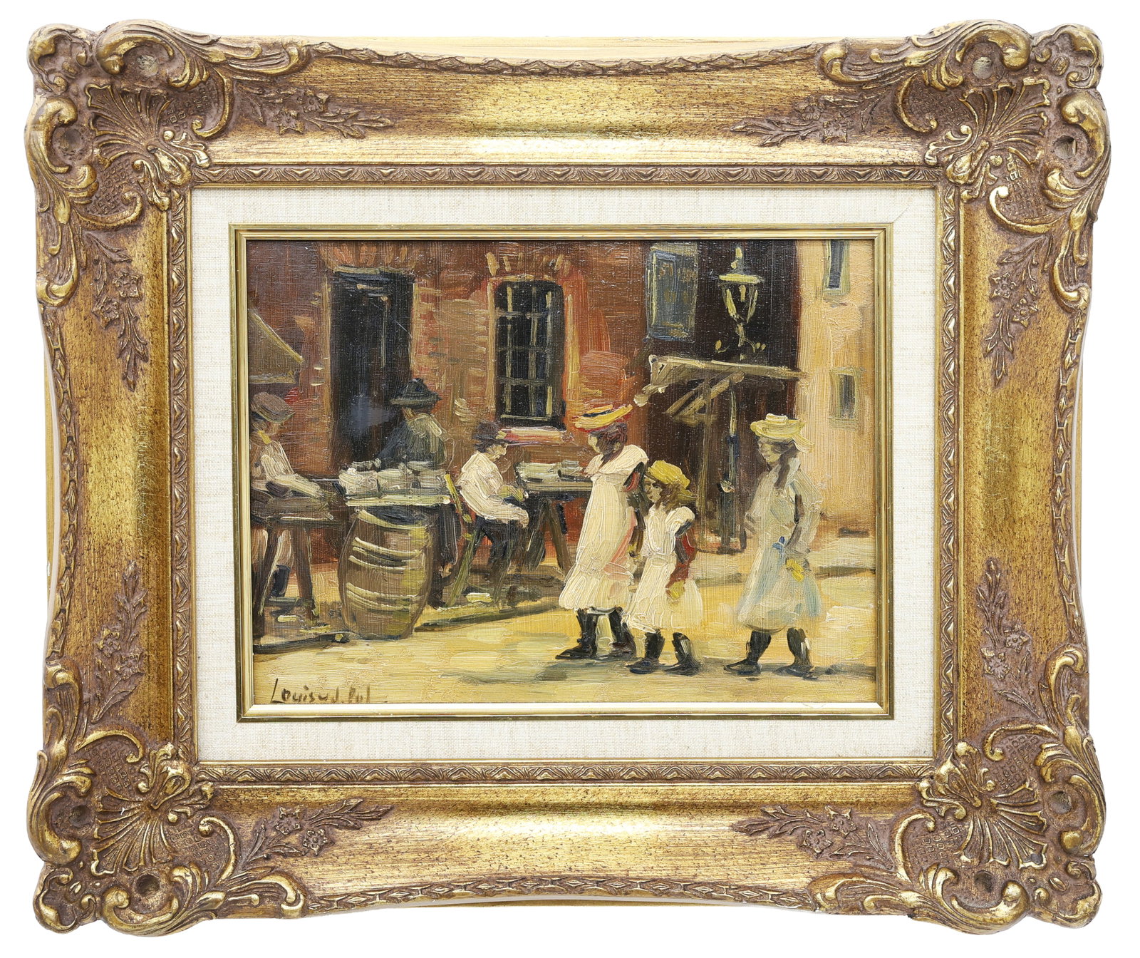 Louis van der Pol (Dutch, 1896-1982) Street Scene, Oil on Panel Painting (1 of 5)