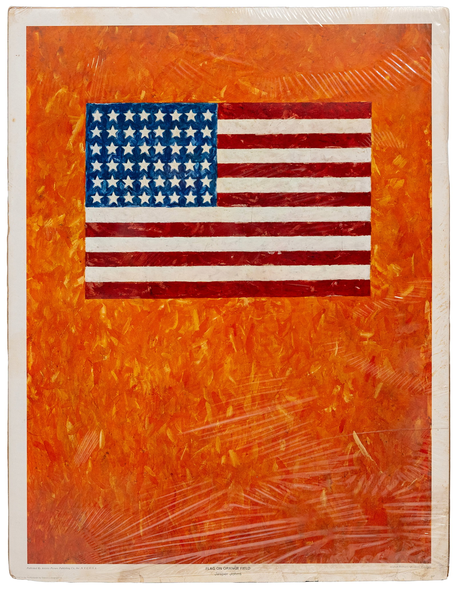 Jasper Johns, 1957, Flag on Orange Field, Color lithograph (1 of 4)