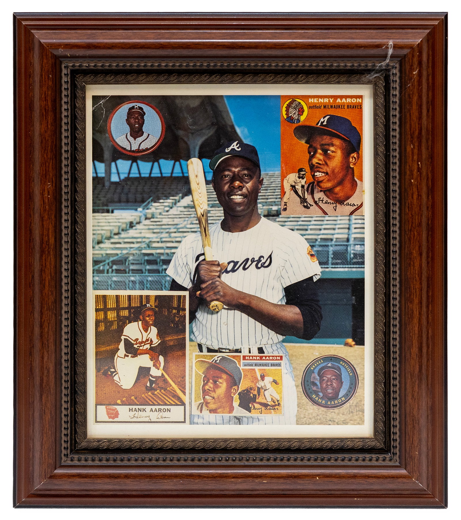 Hank Aaron Baseball Memorabilia Collage Display (1 of 3)