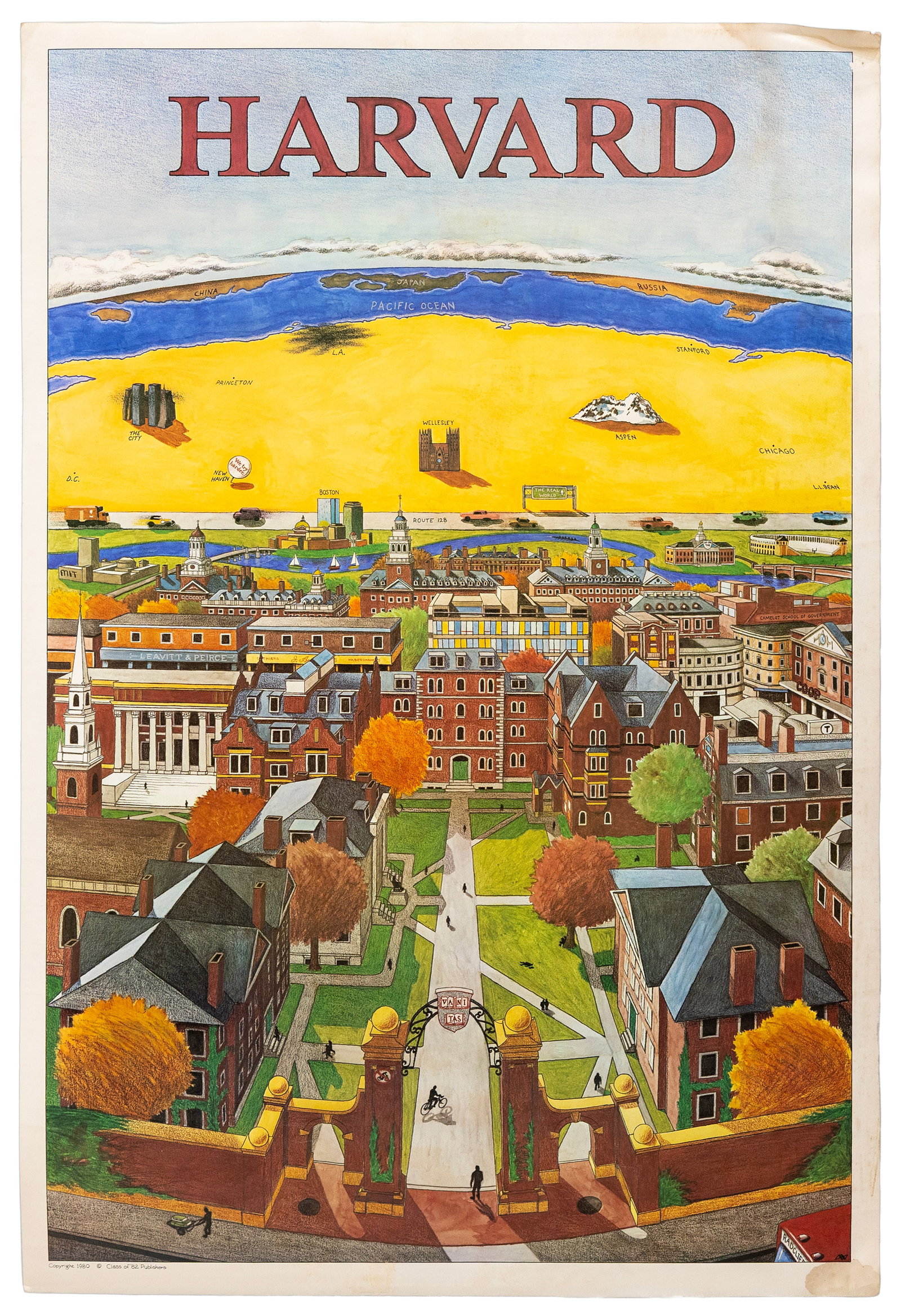 Harvard Campus Poster, Class of '82 Publishers, 1980 (1 of 4)