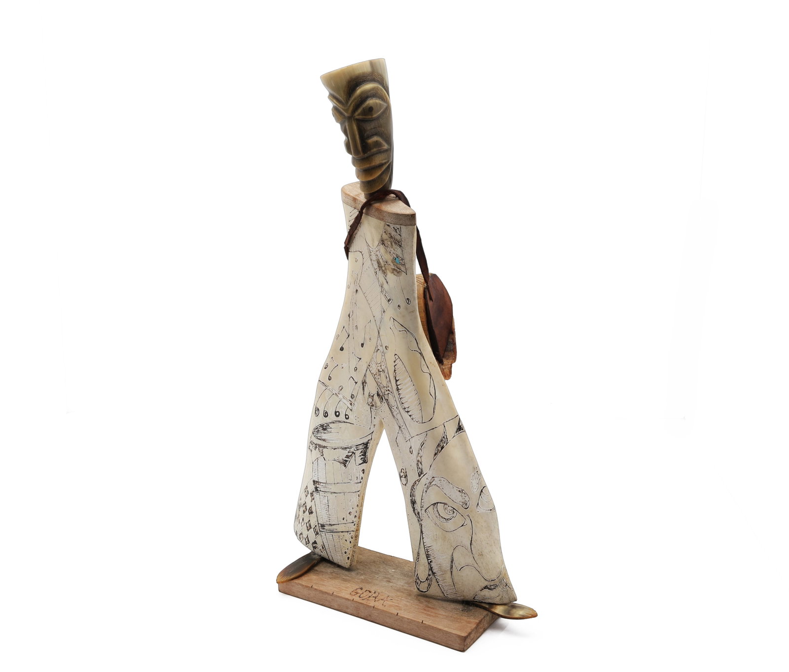 Vintage GOBA Carved Bone Folk Art Sculpture (1 of 8)