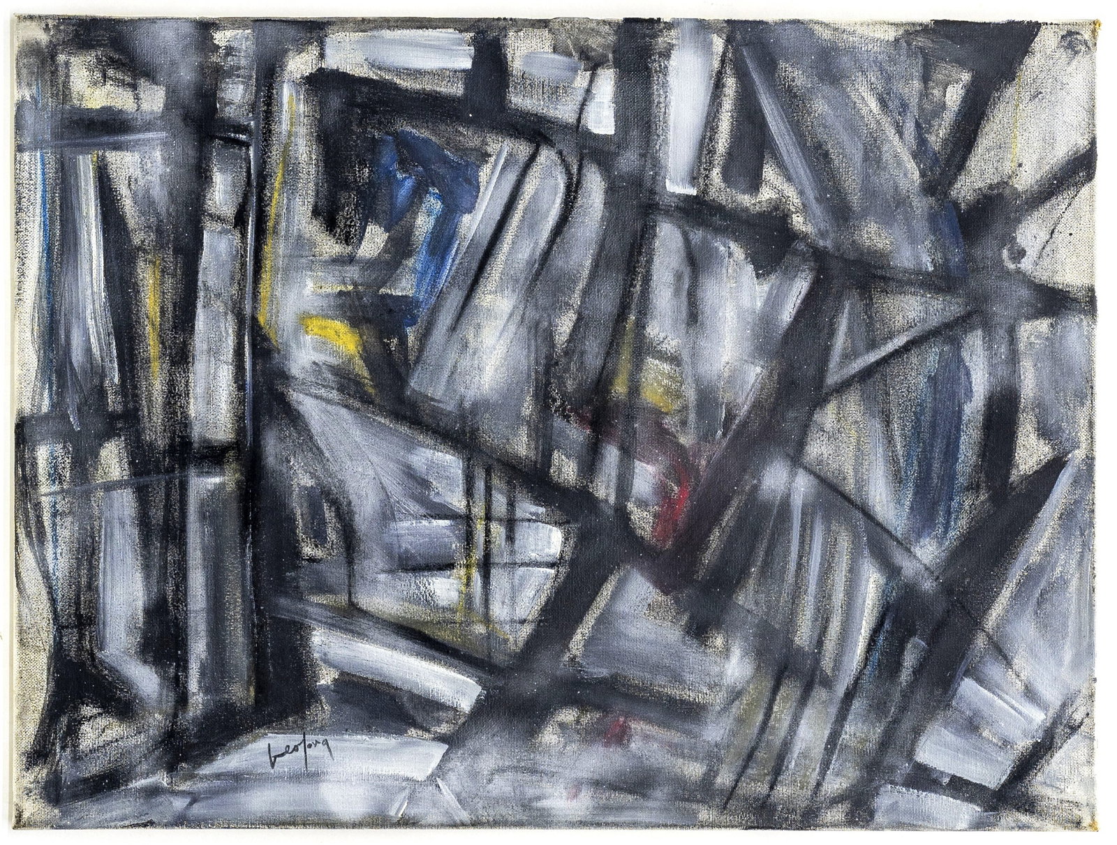 Emilio Vedova (Italian) Senza titolo, Oil and Acrylic Canvas: Artist, Year, Title: Emilio Vedova (Italian, 1919–2006), Senza titolo Medium: Oil and Acrylic on Canvas Dimensions: 24 x 18 in Provenance: Private Collection