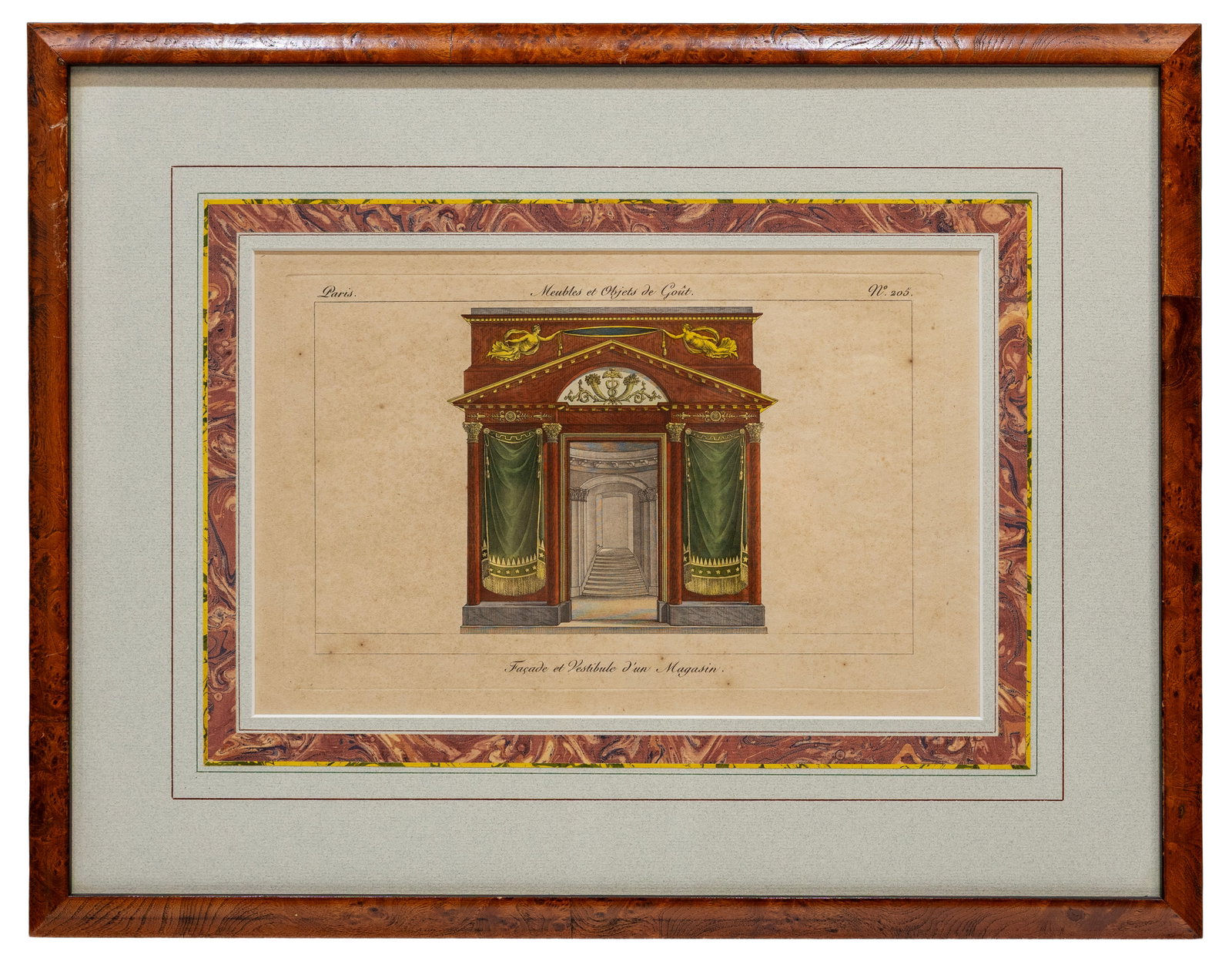 Facade et Vestibule d'un Magasin (No. 205), from Meubles et Objets de Gout, French School (1 of 4)