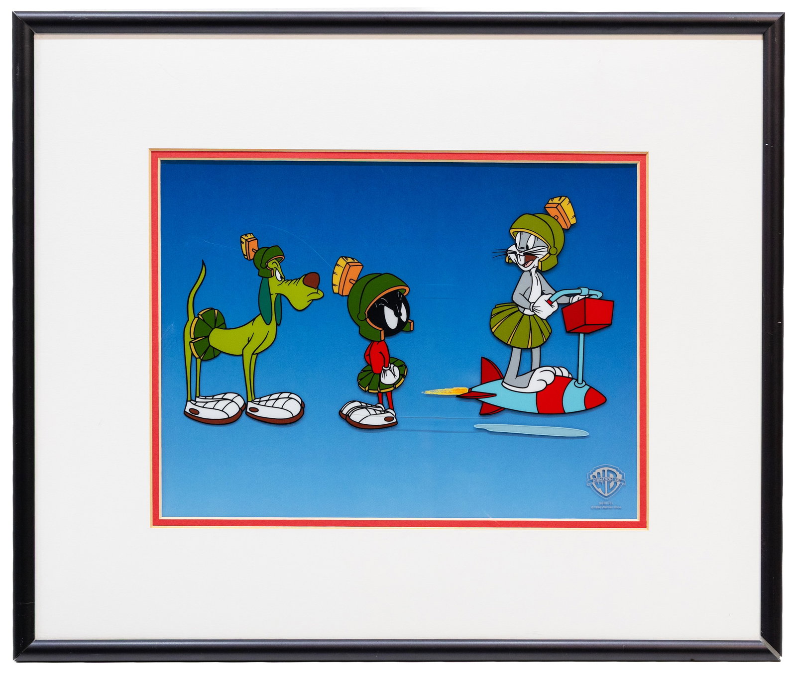 Warner Bros. Animation (1994) Special Delivery From Mars, Silkscreen. COA: Artist, Year, Title: Warner Bros. Animation (1994), Special Delivery From Mars Medium: Limited Edition Sericel (Silkscreen on Master Cel) Dimensions: Framed 19.25" × 16.5"