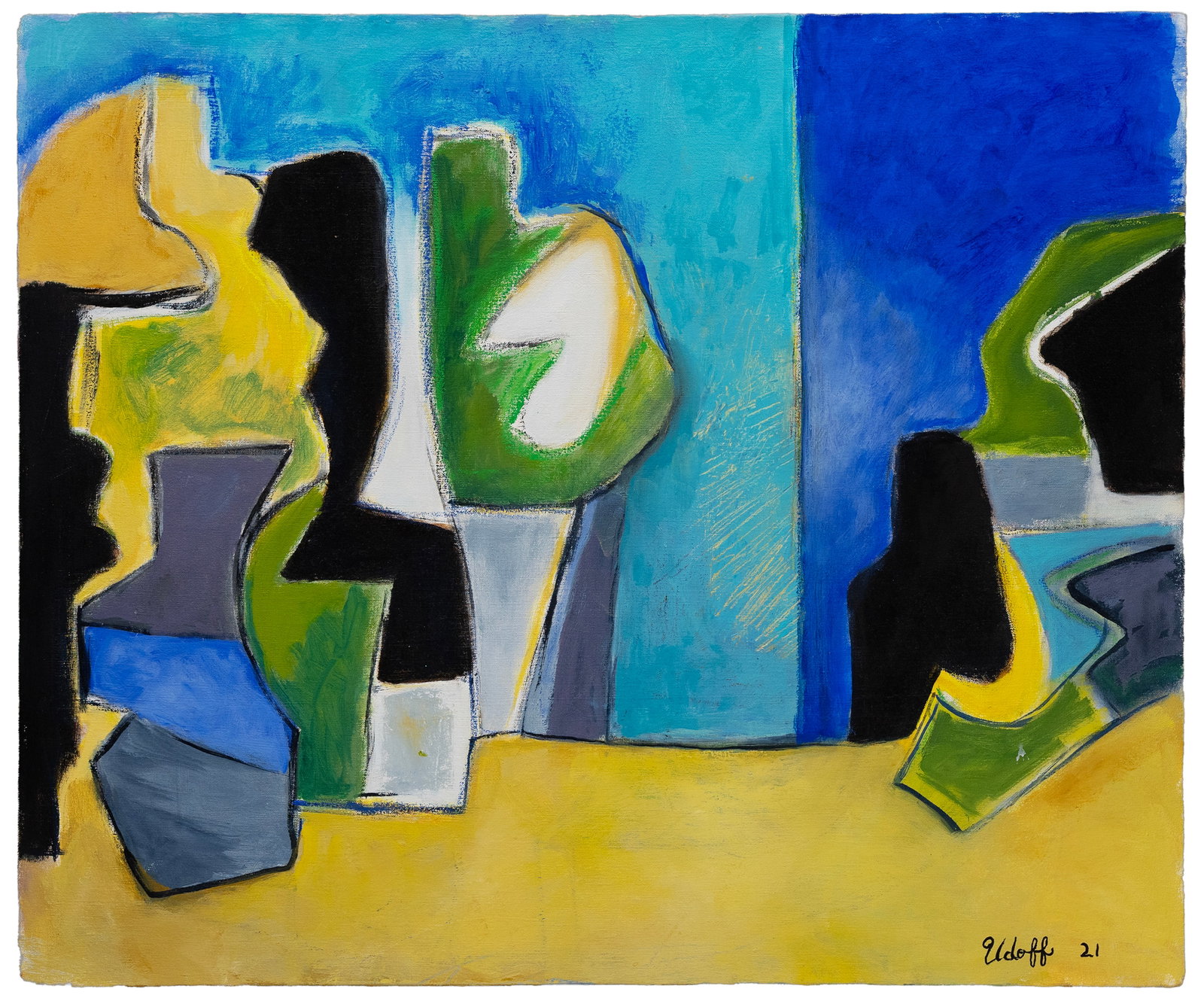 David Udoff (American) A and B Films 2025, Oil on Canvas (1 of 4)