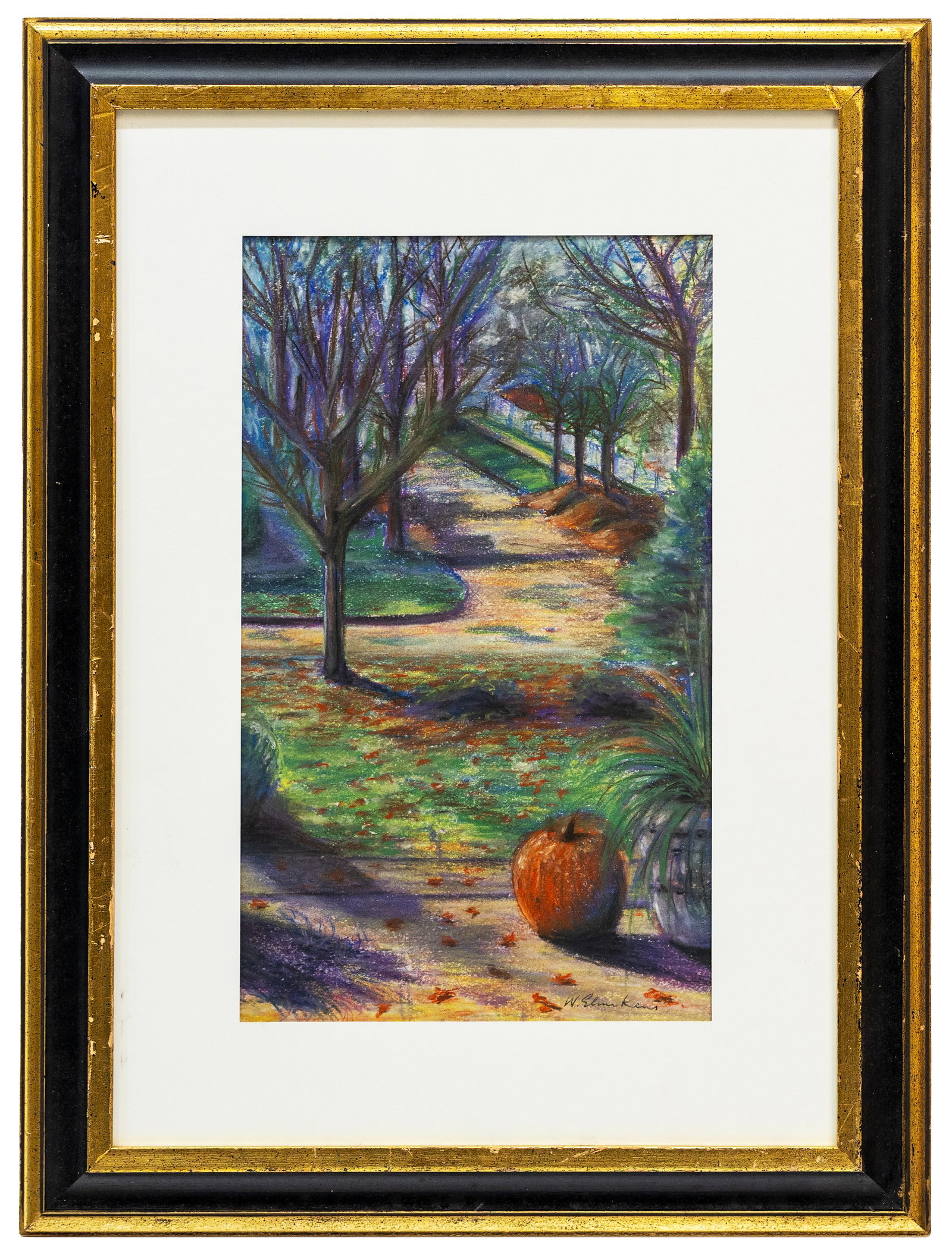 William James Glackens (American) Pastel on Paper Painting (1 of 4)