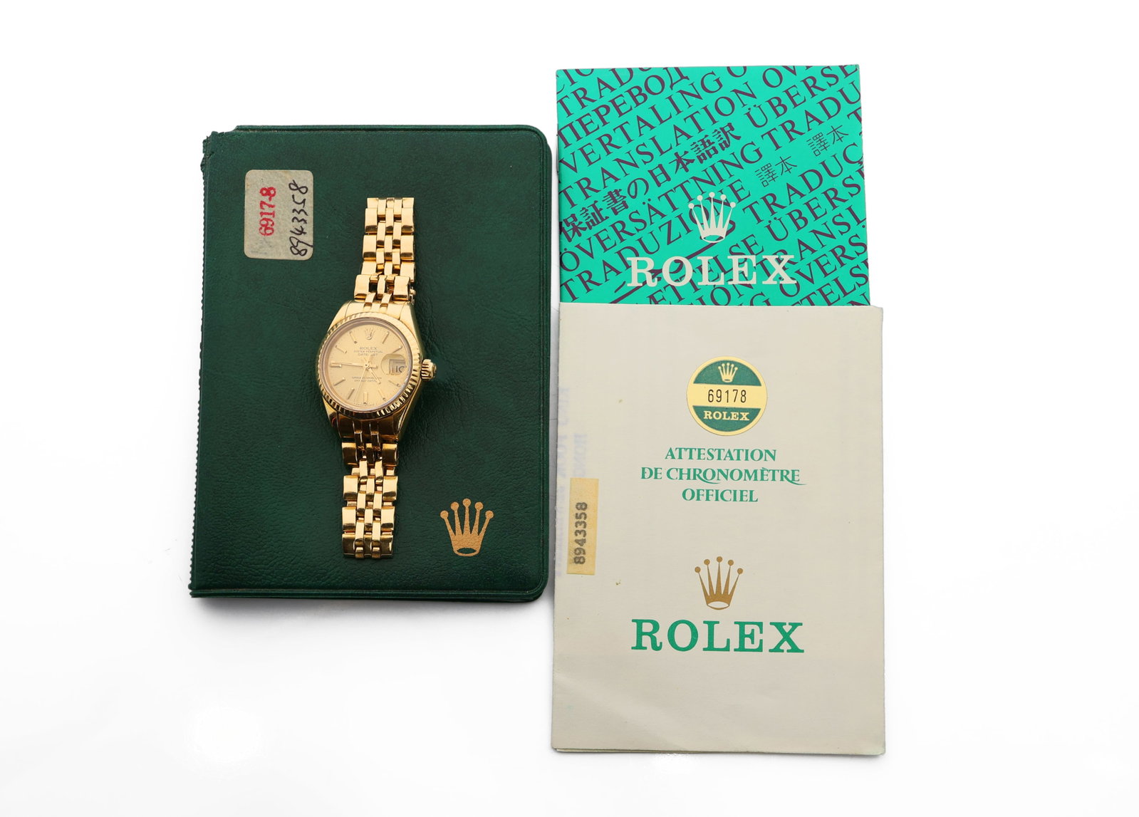 Rolex Lady-Datejust 69178 18K Gold President Watch: Brand: Rolex Model: Lady-Datejust Reference: 69178 Year: 1981 Serial Number: 6943XXX Case Size: 26 mm