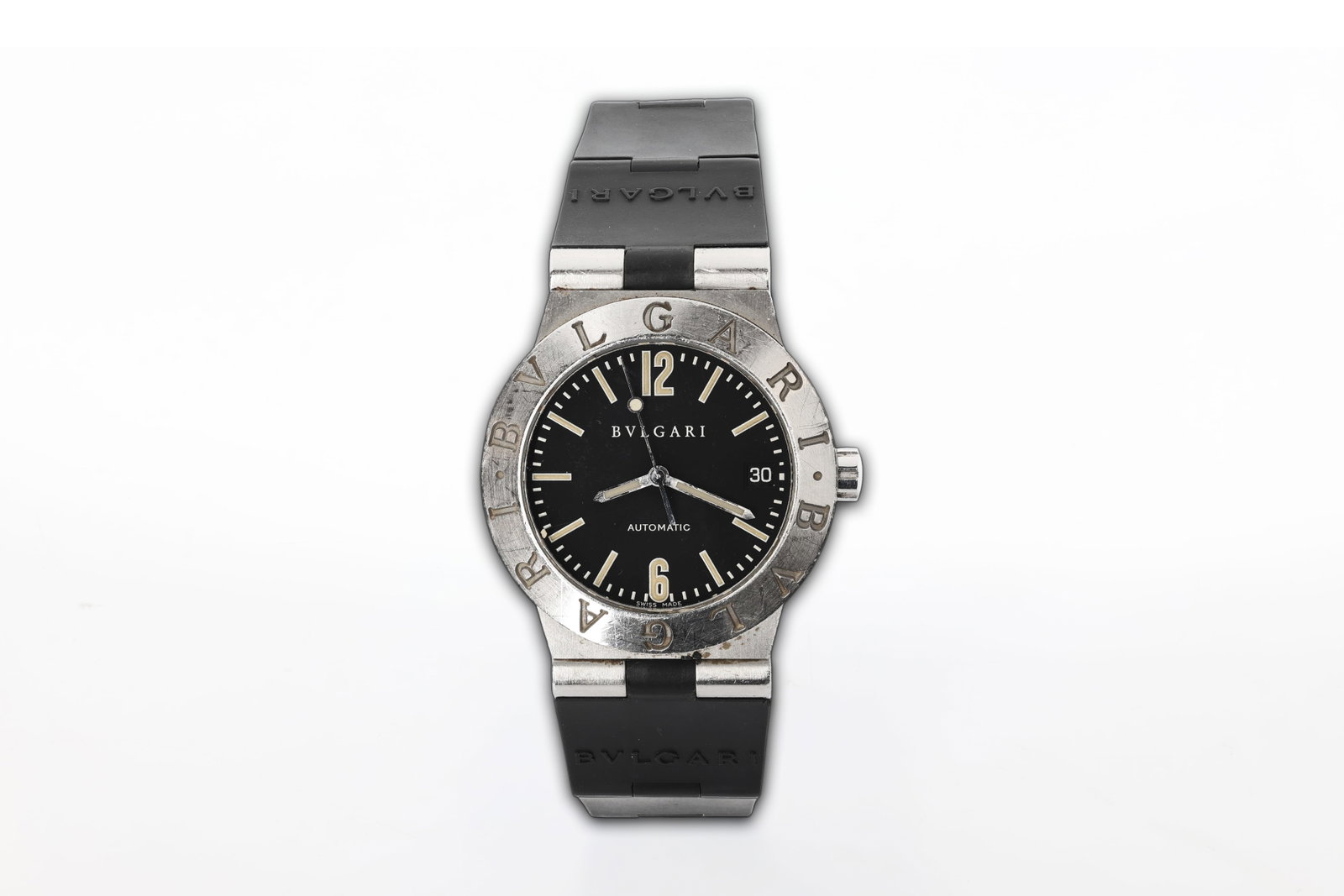 Bvlgari Diagono Sport LCV35S Automatic Stainless Steel Black Dial Watch: Brand: Bvlgari Model: Diagono Sport Reference: LCV35S Serial Number: L61XX Origin: Switzerland Year: 2000s
