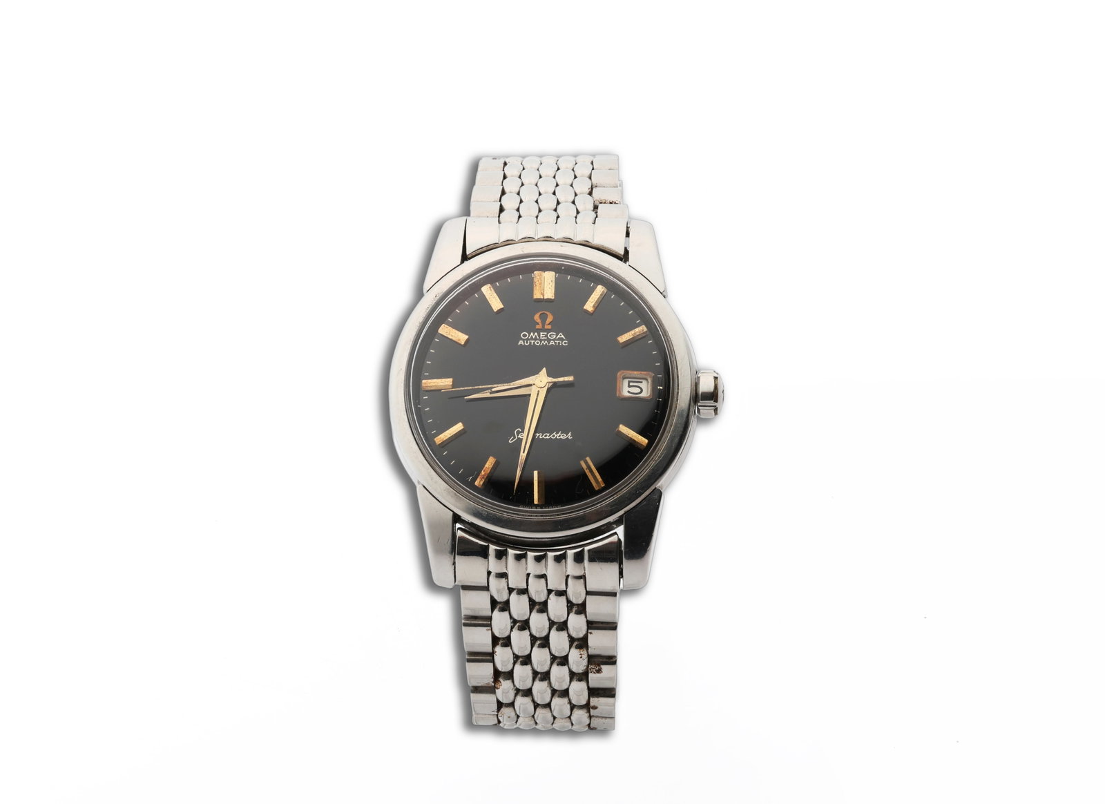 Omega Seamaster Calendar 16610 Automatic Black Gilt Dial (1 of 8)