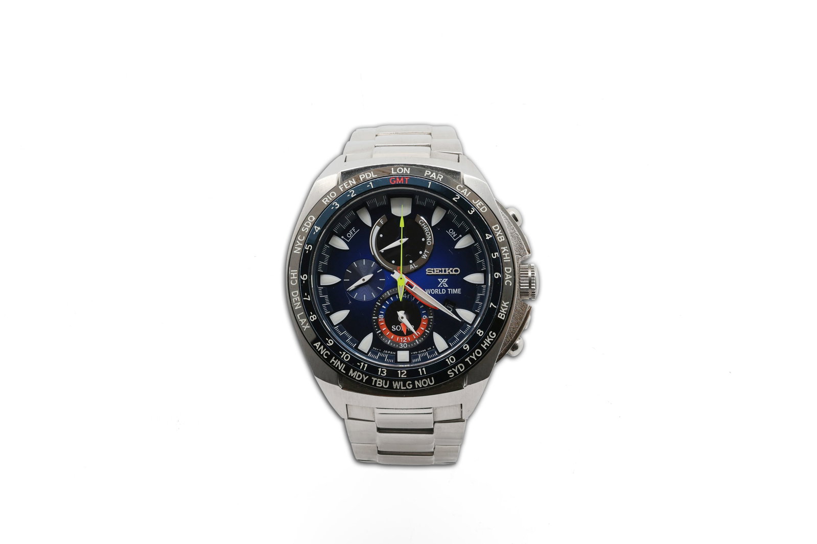 Seiko Prospex World Time Solar Chronograph SSC549P1 Special Edition Watch (1 of 9)