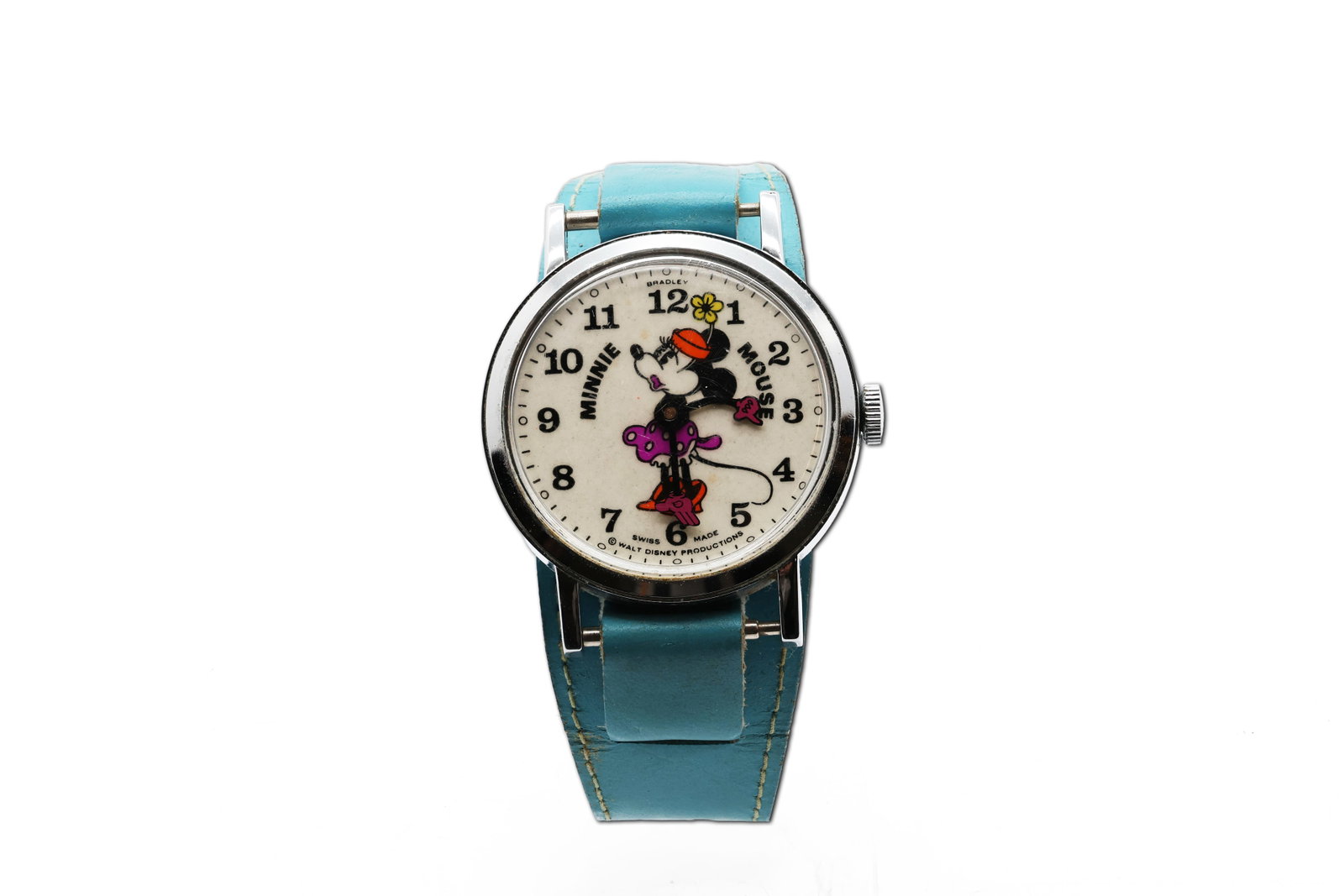 Vintage Bradley Minnie Mouse Swiss Mechanical Wristwatch, 1970s (1 of 7)