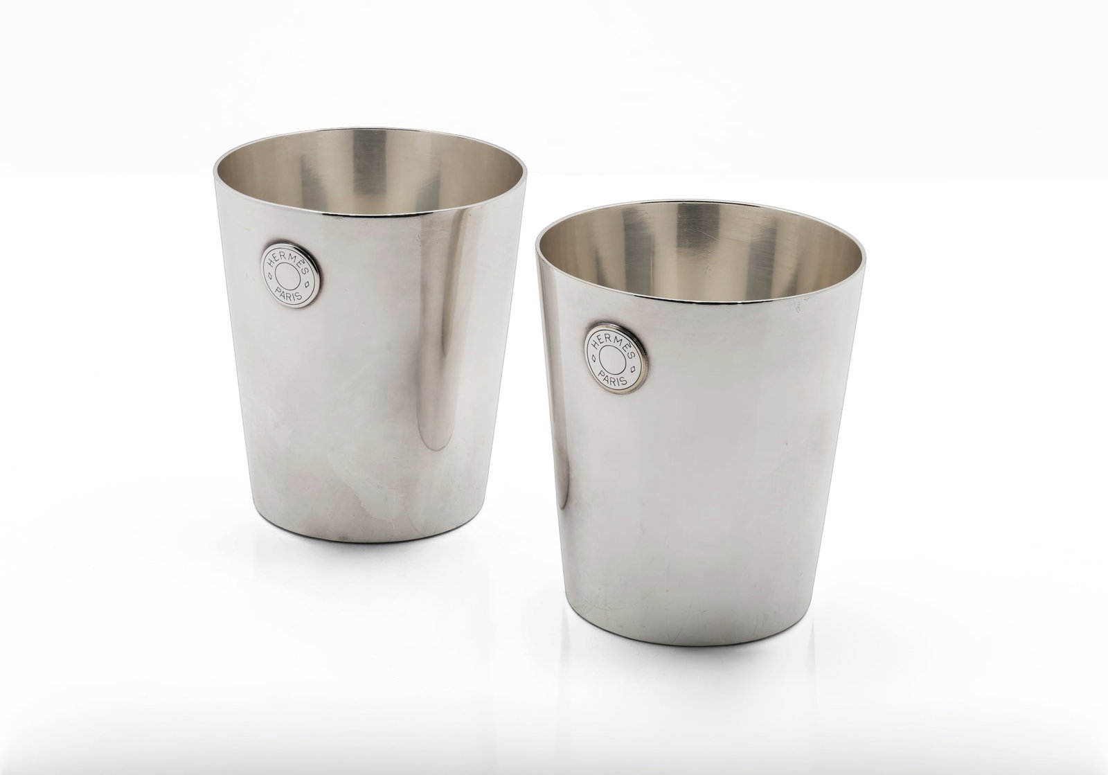 Rare Hermes Plated Silver "Clou de Selle" Shot Timbale Serie Tumbler (1 of 6)