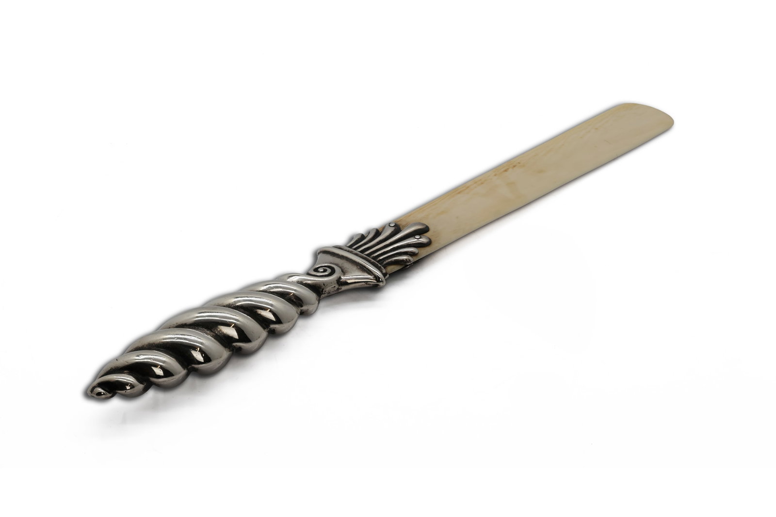 Antique Victorian Sterling Silver & Carved Bone Page Turner (1 of 6)