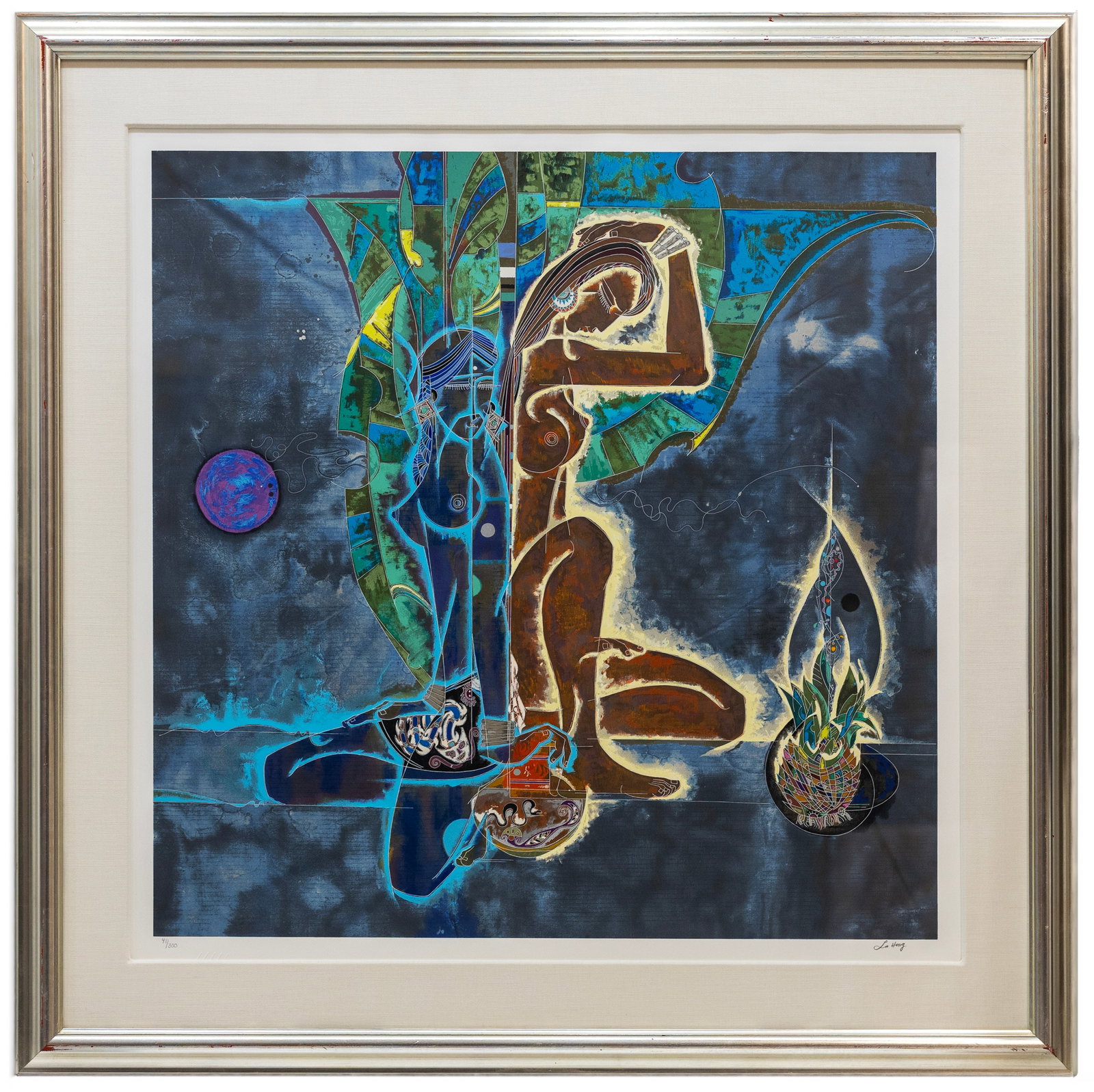 Lu Hong (Chinese-American, b. 1959) Spirit of Tropics 1989, Ltd. 48/300: Artist, Year, Title: Lu Hong (Chinese-American, b. 1959) Spirit of Tropics, 1989 Origin: United States Medium: Limited edition color serigraph on paper Dimensions: