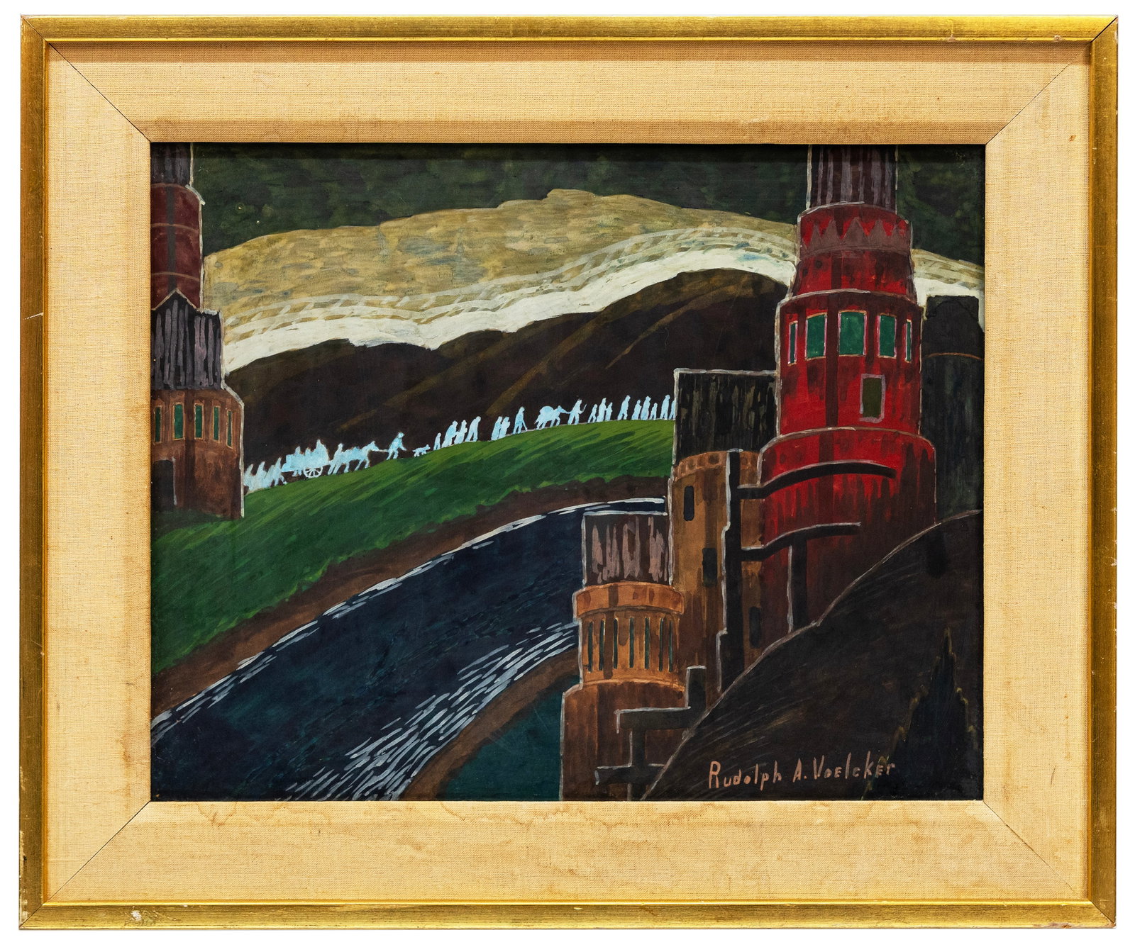 Rudolph Voelcker (Ameican) Oil on Board (1 of 4)