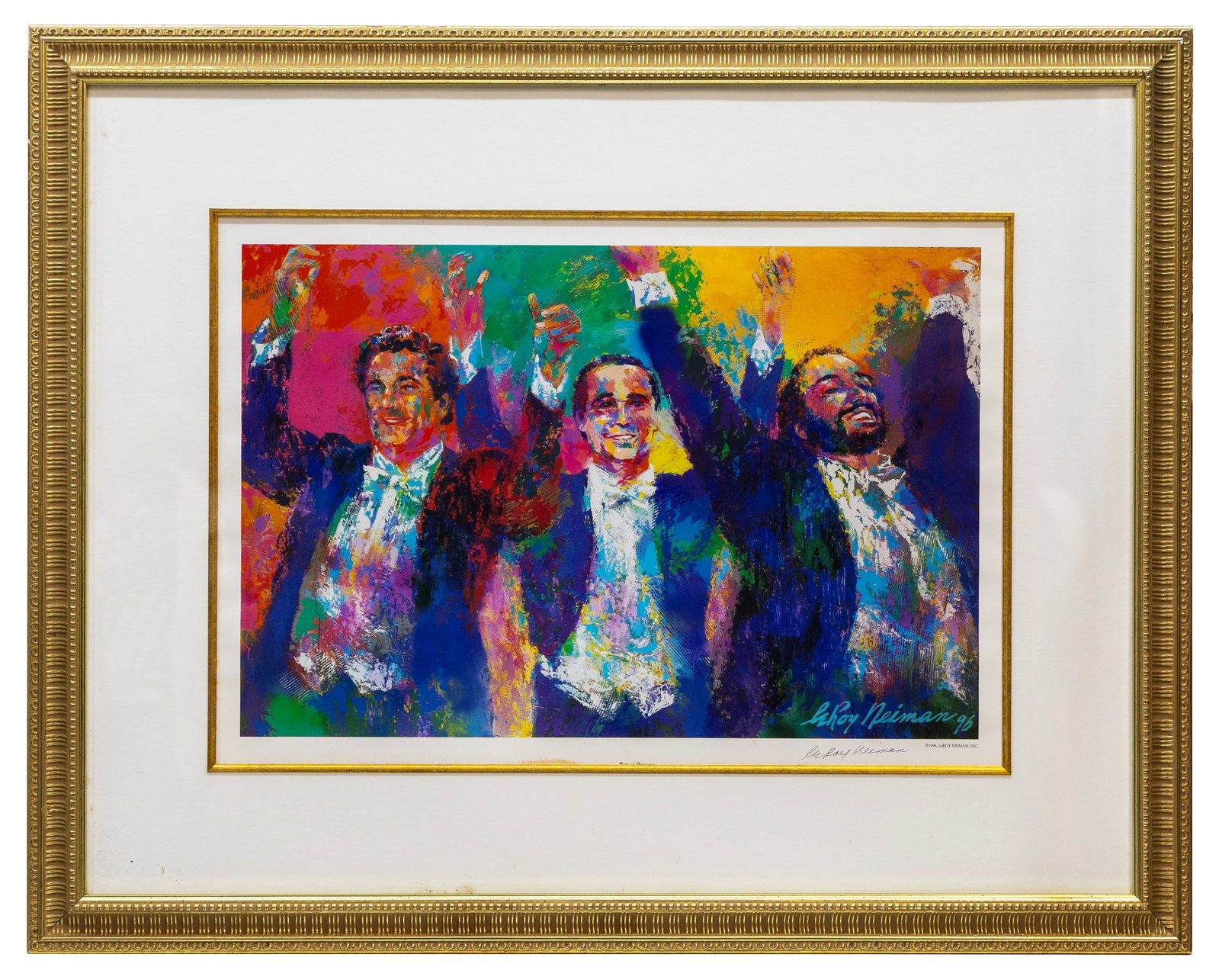 LeRoy Neiman (American, 1921-2012) The Three Tenors, circa 1996, Offset lithograph in color: Artist, Year, Title: LeRoy Neiman (American, 1921–2012) The Three Tenors, circa 1996 Medium: Offset lithograph in color Edition: Open edition; certificate states only a few impre