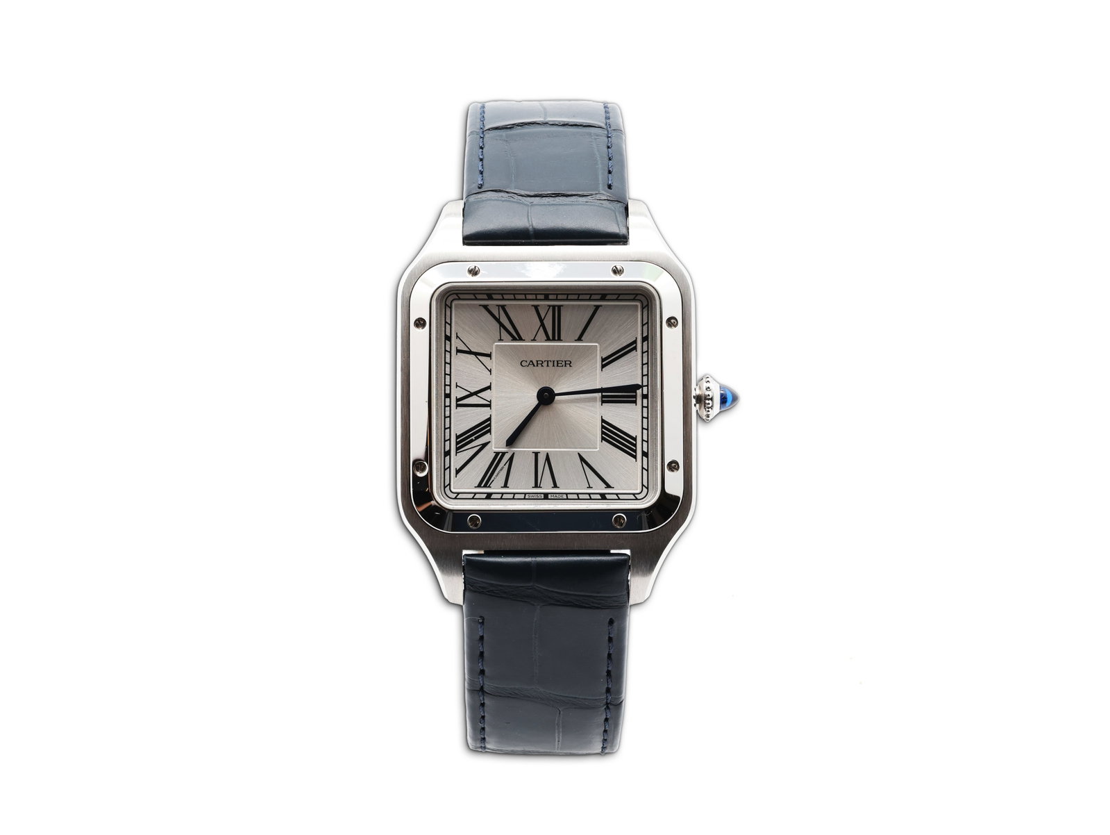 Cartier Santos Dumont Stainless Steel Quartz Watch WSSA0022: Brand: Cartier Model: Santos Dumont Reference: WSSA0022 Origin: Switzerland Movement: Quartz Case Material: Stainle