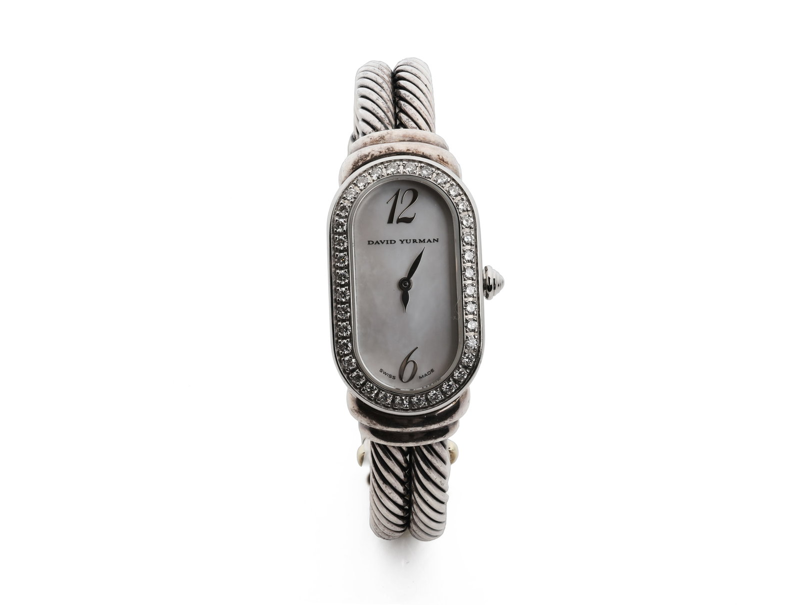 David Yurman Madison T408 -MSS Sterling Silver & Diamond Quartz Watch: Brand: David Yurman Model: Collection Madison Reference Number: T408-MSS Serial Number: A-02XXX Case Dimensions: 20mm x 33mm