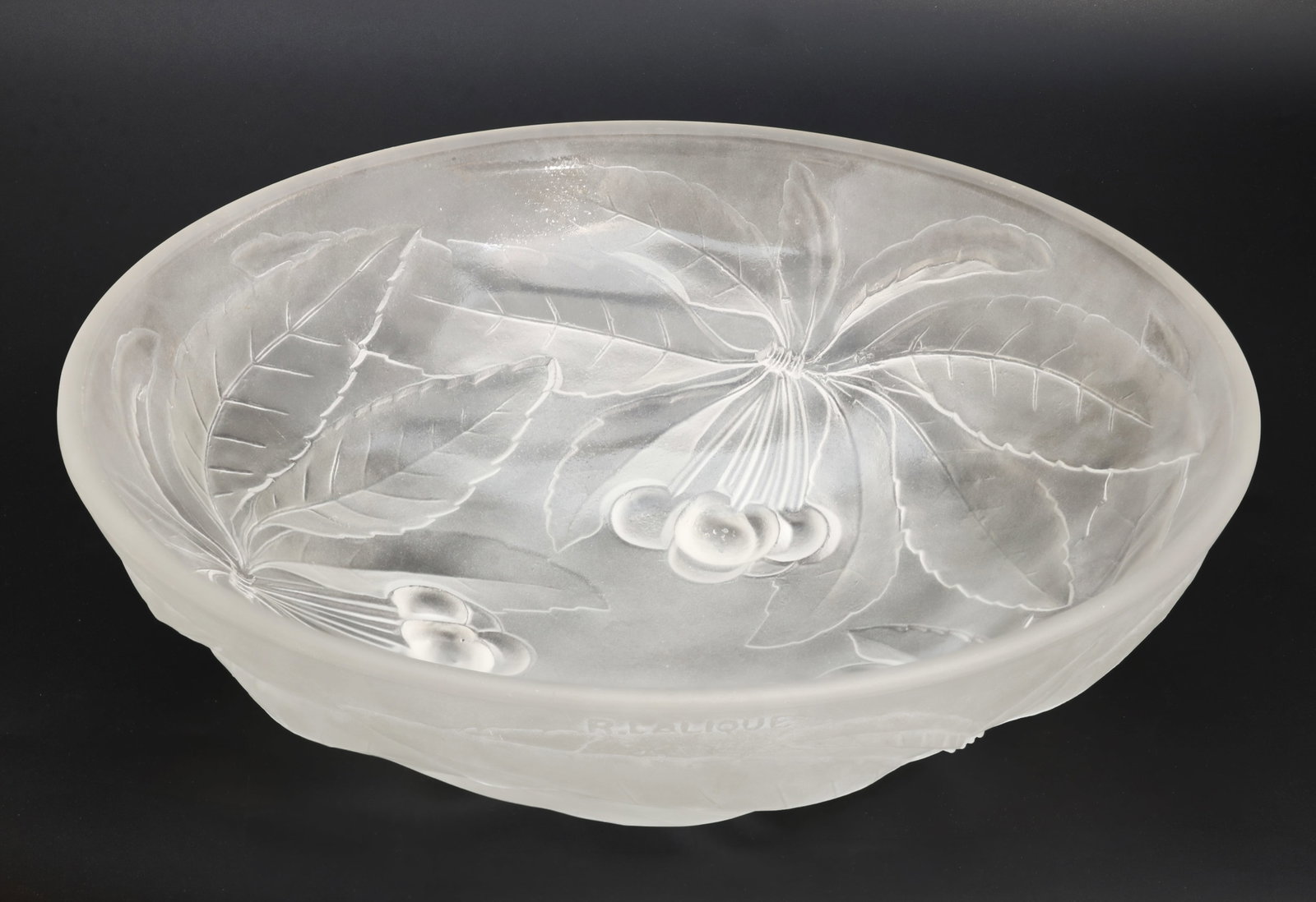 Lalique France Frosted Crystal Cherries Bowl (1 of 7)