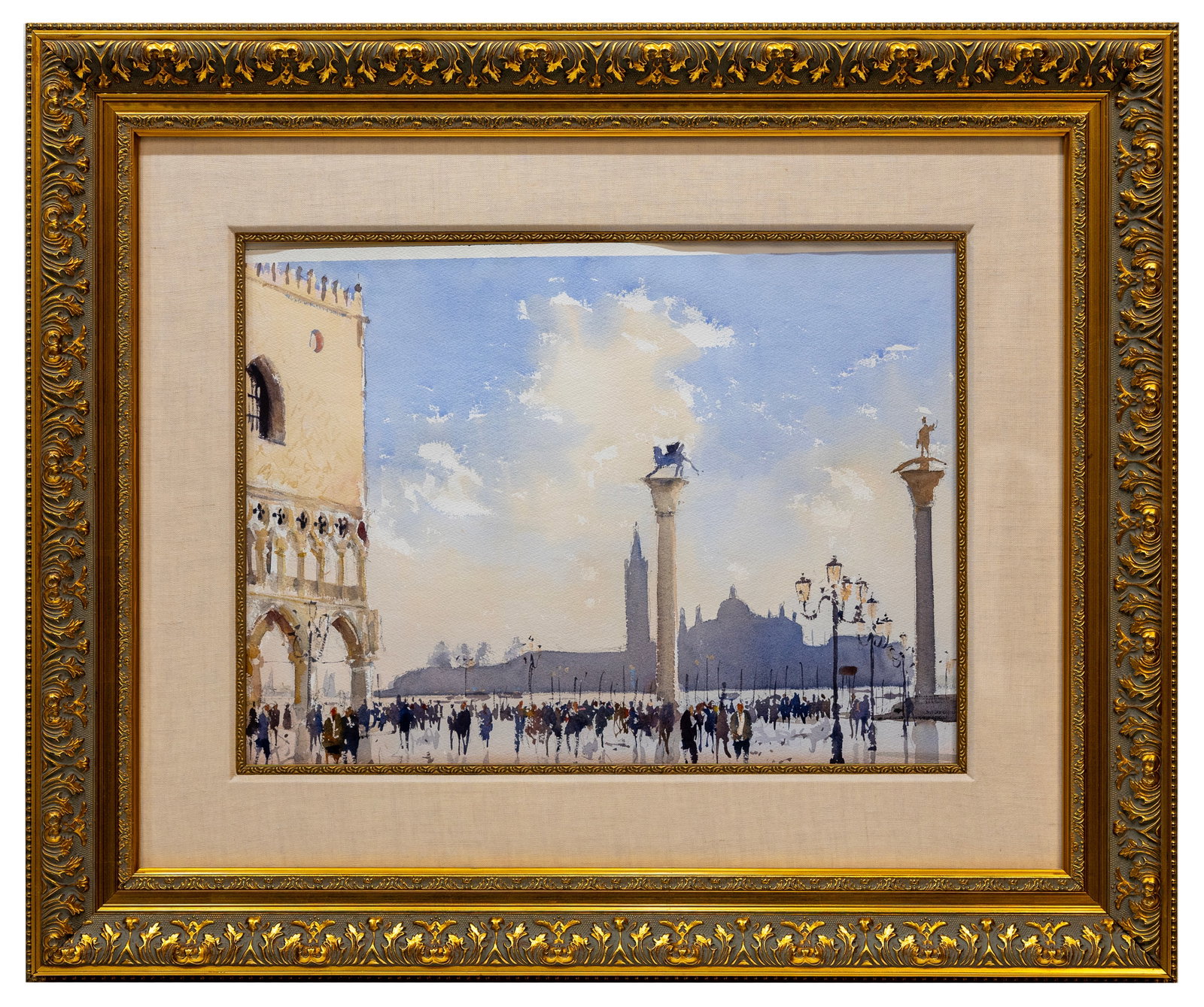 Paul Rafferty (American-British) After the Rain, St. Marks, Watercolor: Artist, Title, Year: Paul Rafferty (American-British b. 1965) After the Rain, St. Marks, 2006 Medium: Original watercolor on paper Dimensions: 18 x 24 in. Signature: