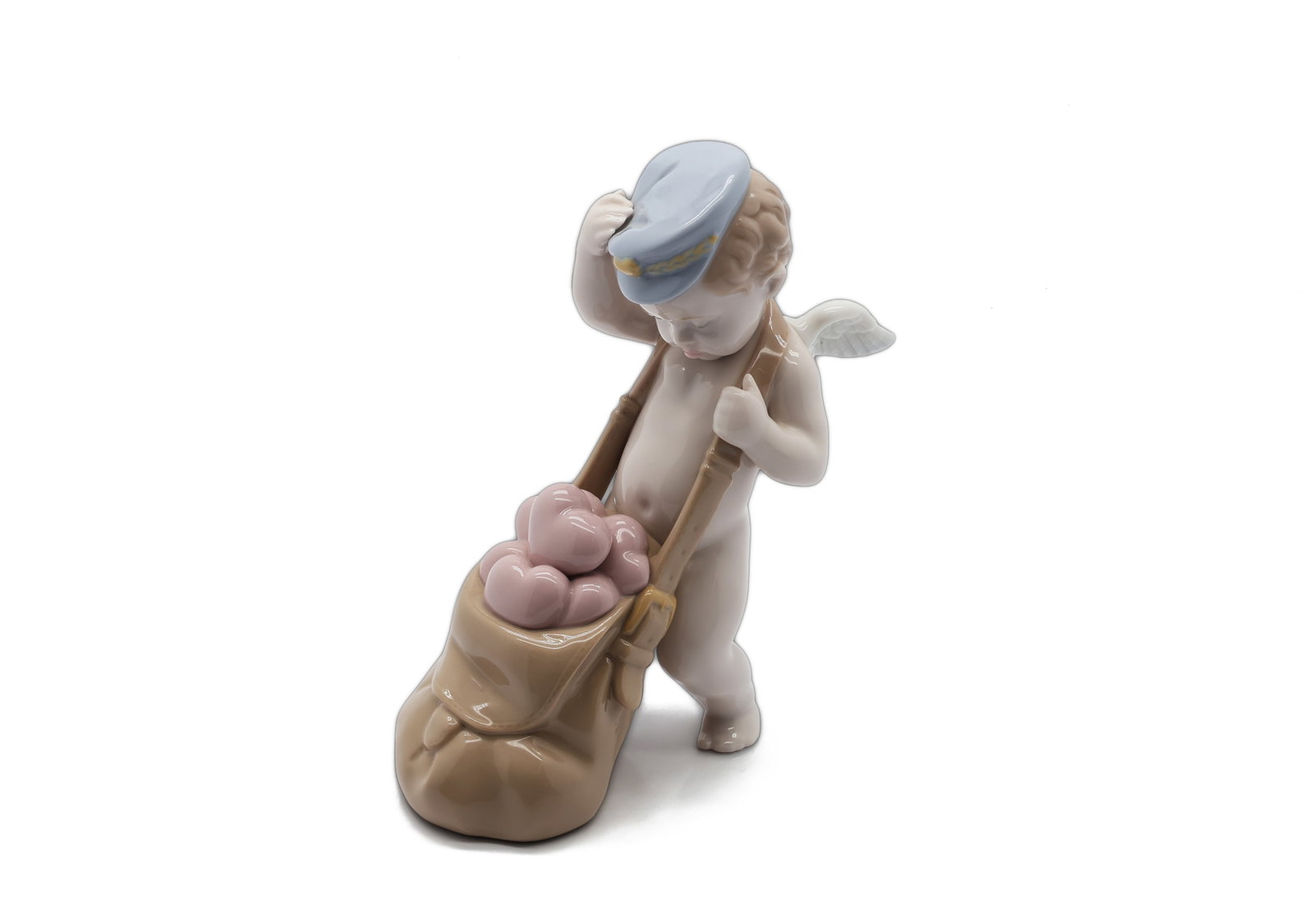 Lladro Love Letters Porcelain Figurine No. 01006830: Title: Lladro Love Letters Porcelain Figurine No. 01006830 Maker: Lladró, Spain Title: Love Letters / Repartiendo Amor, Model No.: 01006830 Sculptor: Miguel Ángel S