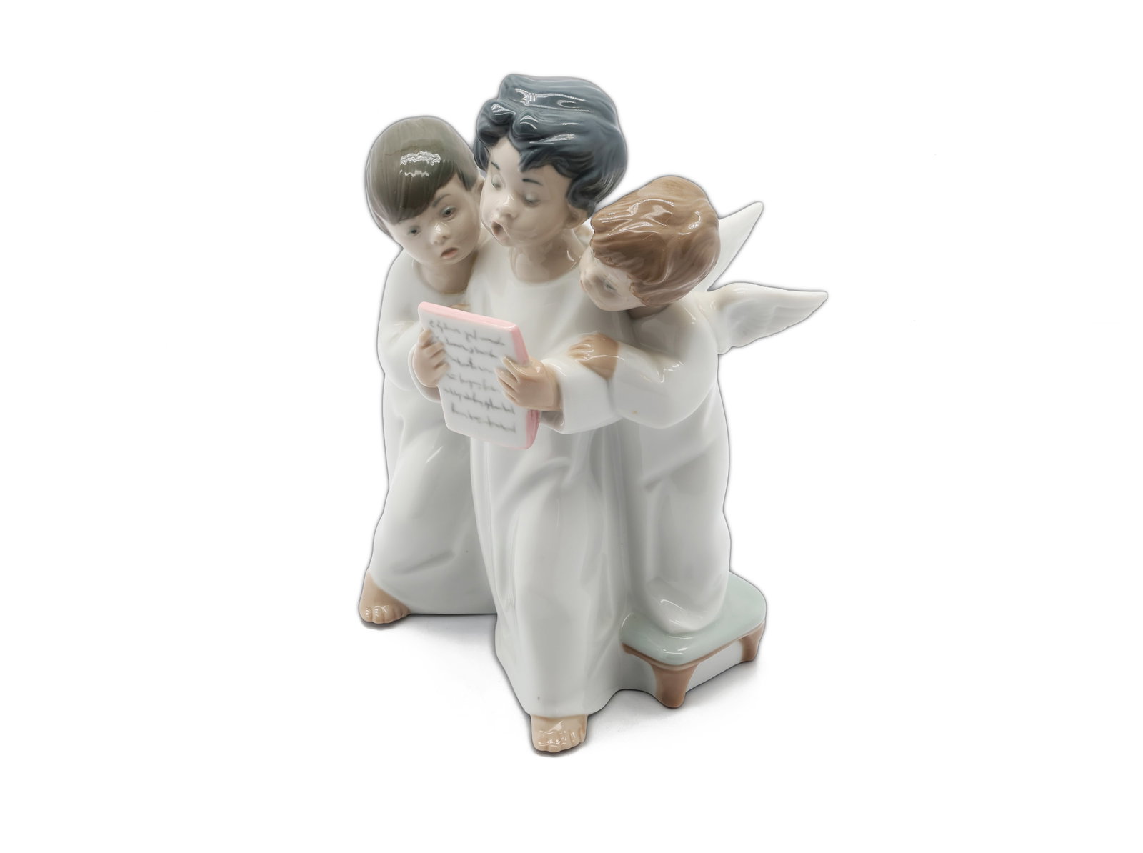 Lladro Angels Group / Three Singing Angels Porcelain Figurine No. 4542 (1 of 8)