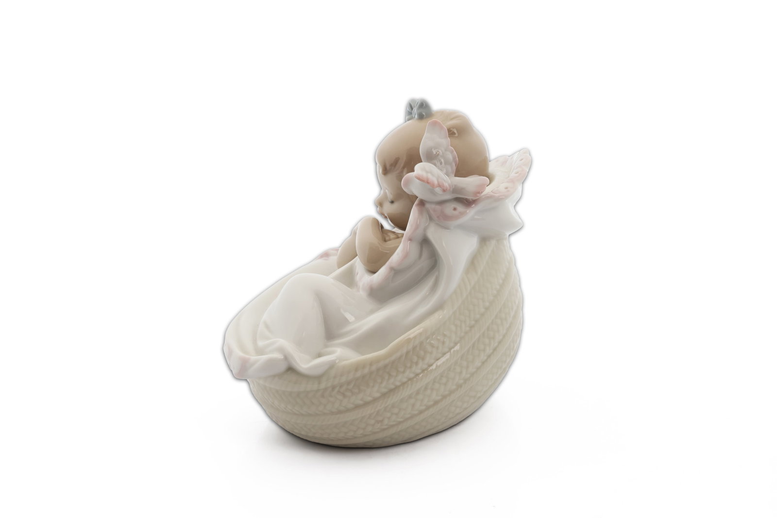 Lladro - Comforting Dreams - Baby Girl with Bird Porcelain Figurine, No. 6710 (1 of 8)