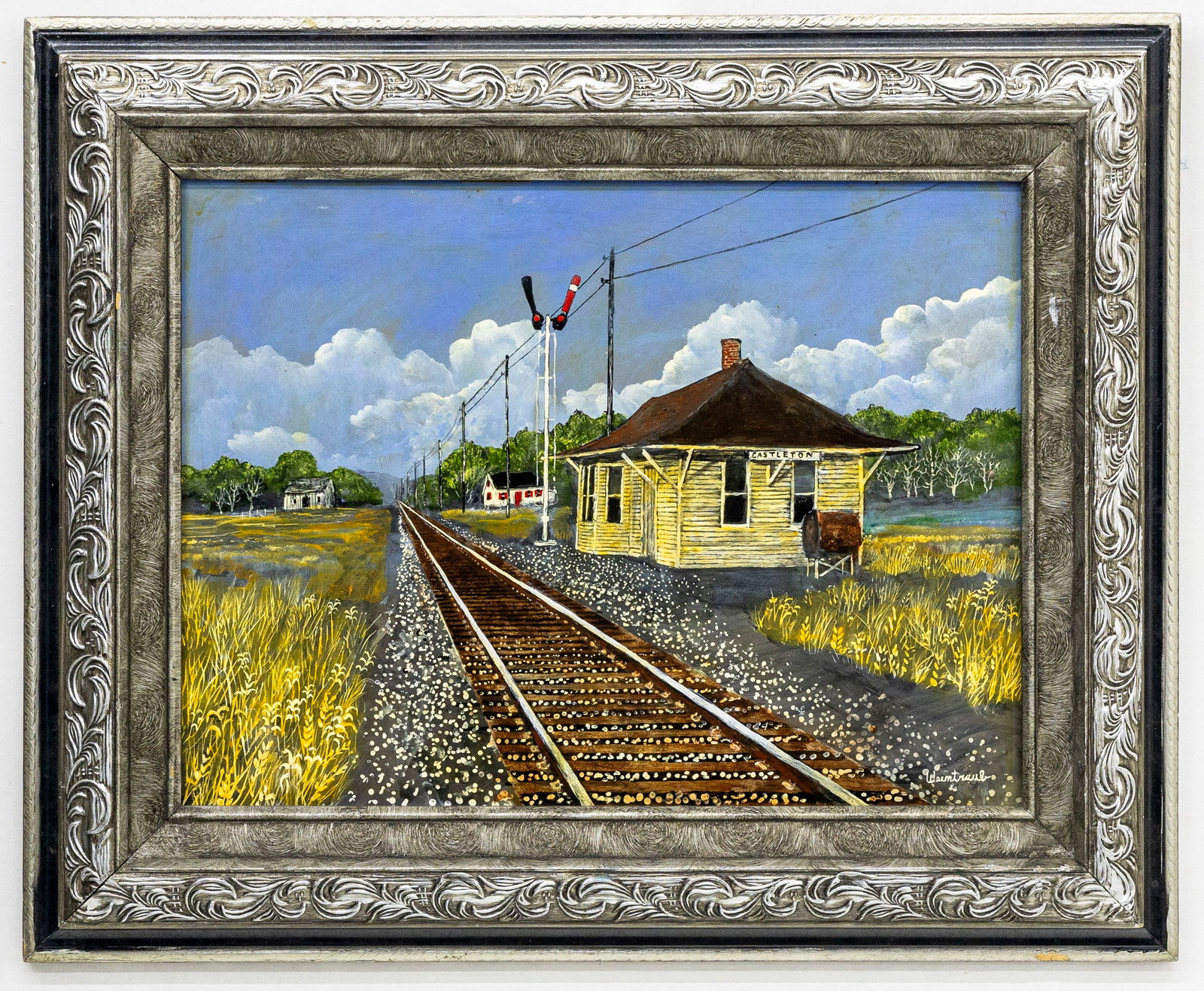 Herbert Weintraub (American, 1934-2019) Castleton Railroad Station, Oil on Board (1 of 4)