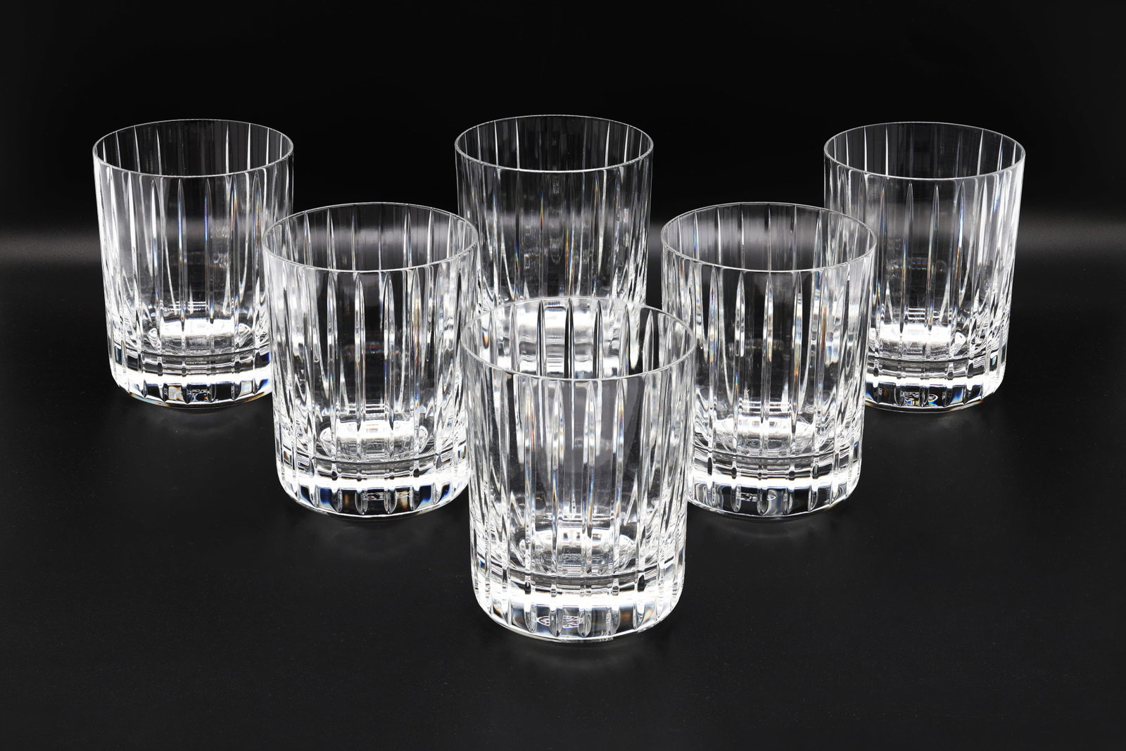 Set of 6 Baccarat France Harmonie Crystal Double Old Fashioned Tumblers (1 of 7)