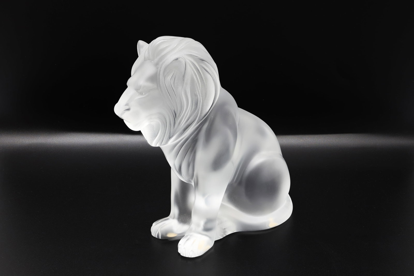 Lalique France Bamara Crystal Lion Sculpture by Marie-Claude Lalique, 1987 (1 of 8)