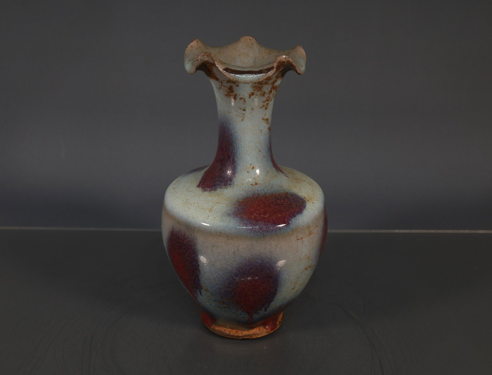 The Fine Jun Kiln Stippling  Bottle with Lotus-shaped (1 of 10)