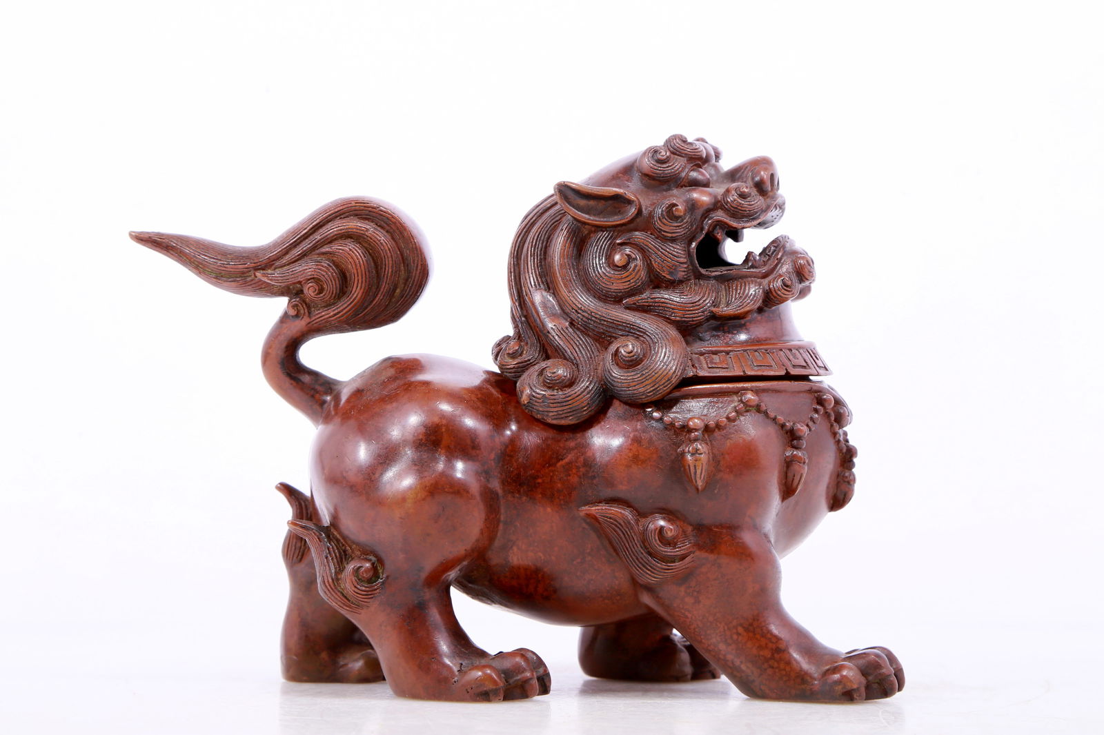 An exquisite copper lion censer (1 of 8)