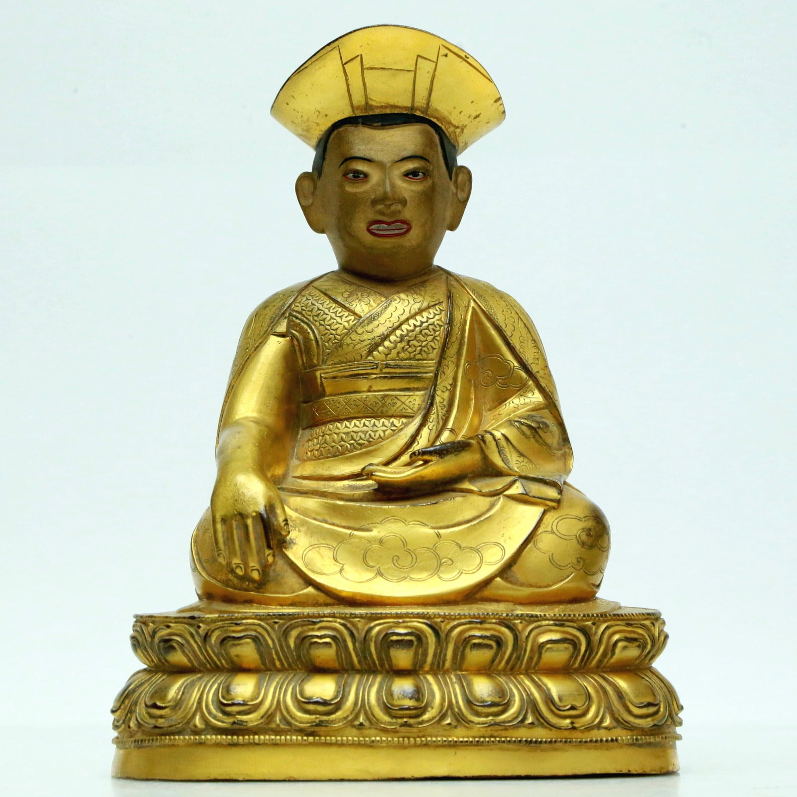 An Elaborate Gilt-Bronze Figure Of Brog.Mi With Inscriptions (1 of 9)