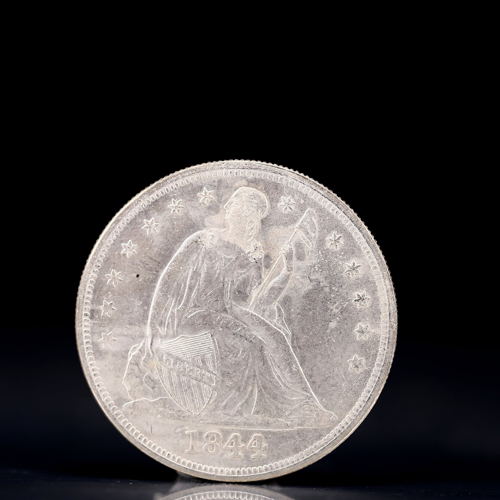 USA One Dollar 1844 Coin (1 of 2)