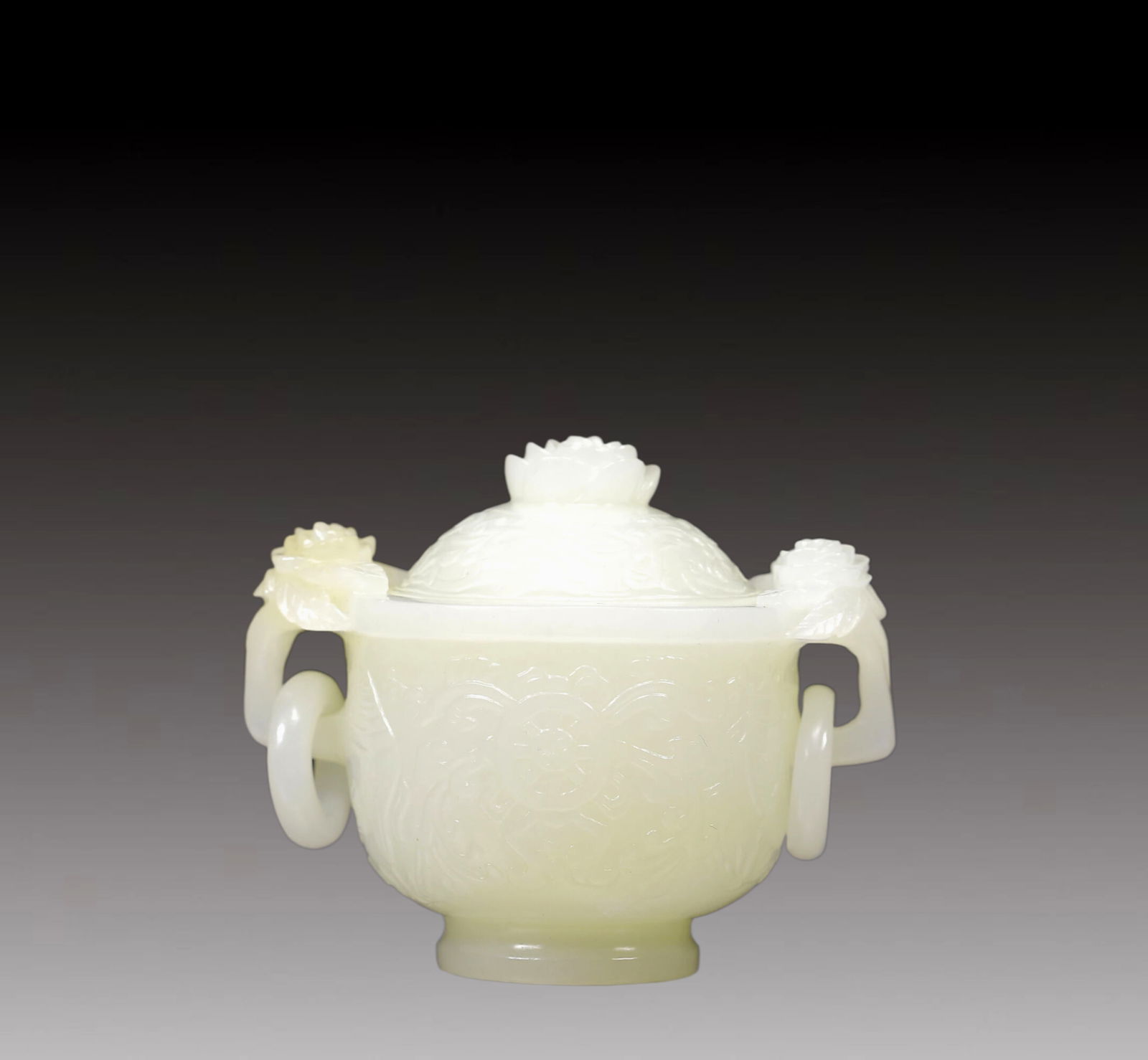 An Exquisite White Jade Double-Ears Censer (1 of 7)