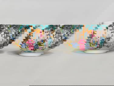 A Exquisite Famille-Rose Character and Story Pattern Bowl (1 of 9)
