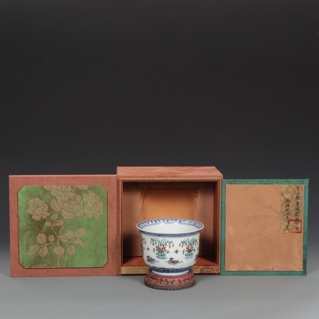 An Exquisite Doucai Mandarin Duck and Lotus Pattern Bowl (1 of 9)