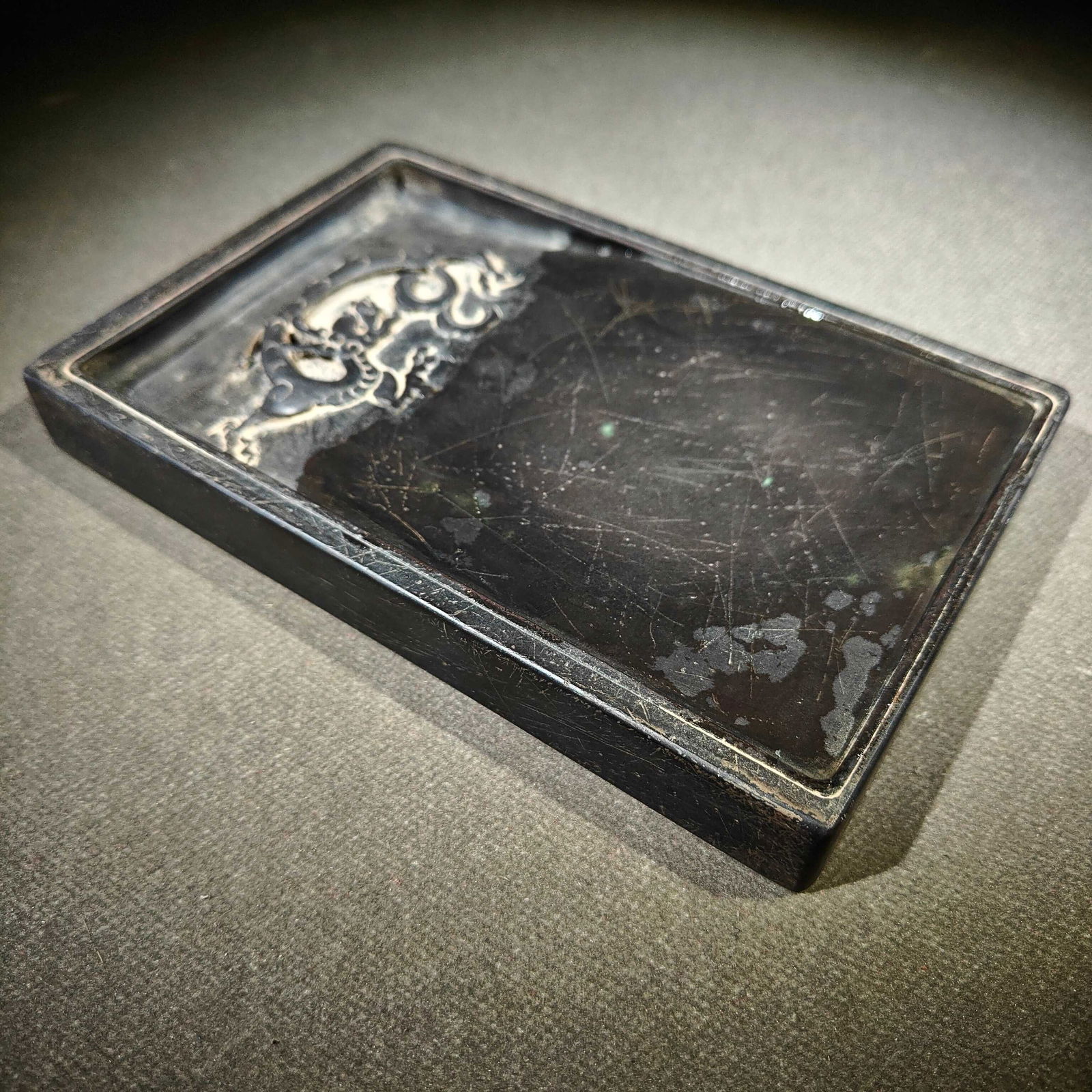 An Exquisite Dragon Pattern Poem Inkstone (1 of 9)