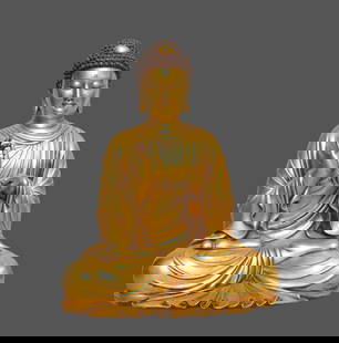 A Exquisite Gilt Bronze Buddha statue Ornament: A Exquisite Gilt Bronze Buddha statue Ornament Ming Dynasty, China Yongle Six-character Mark Size:39cmcmx31cm Weight:11.6kg&#38108;&#37775;&#37329;&#20315;&#20687;&#25670;&#20214; &#20013;&#22269;&#26