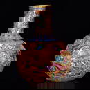 A Huge Enamel Gilt Flower and Dragon Pattern Vase