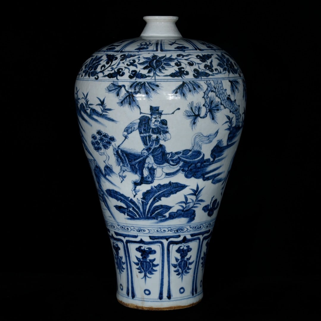 A Huge Blue and White Character and Story Pattern Vase (1 of 8)
