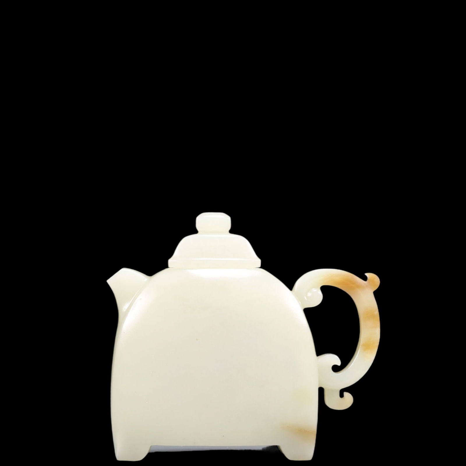 An Exquisite Greenish Jade Ewer (1 of 7)