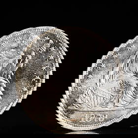 USA One Dollar 1873 Coin: American coin. IN GOD WE TRUST / LIBERTY / 1873 / UNITED STATES OF AMERICA / ONE DOL. Mint Mark: S.Weight:26.9g.