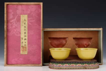 An Exquisite Yellow Glazed Cup