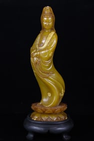 An Exquisite Tianhuang Stone Statue of Avalokitesvara