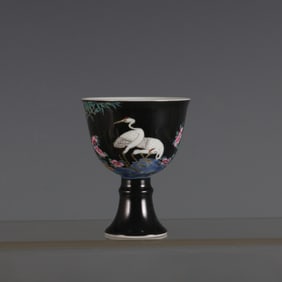 An Exquisite Famille-Rose Flower and Bird Pattern Cup