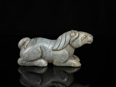 An Exquisite White Jade Horse Ornament